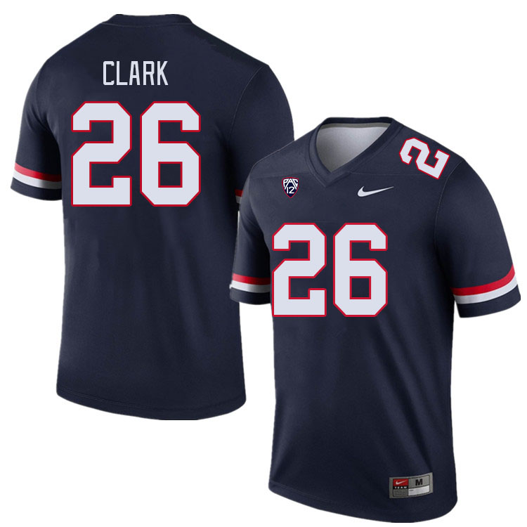 Men #26 Jaden Clark Arizona Wildcats College Football Jerseys Stitched Sale-Navy